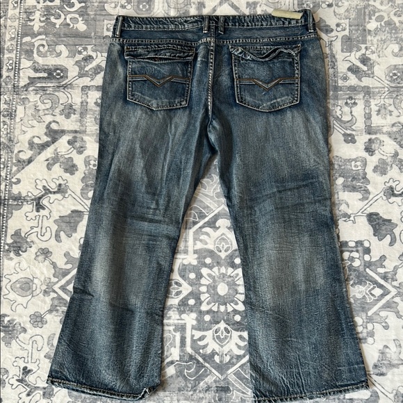 Buffalo David Bitton Relaxed Acid Washed Blue Jeans - Picture 6 of 15